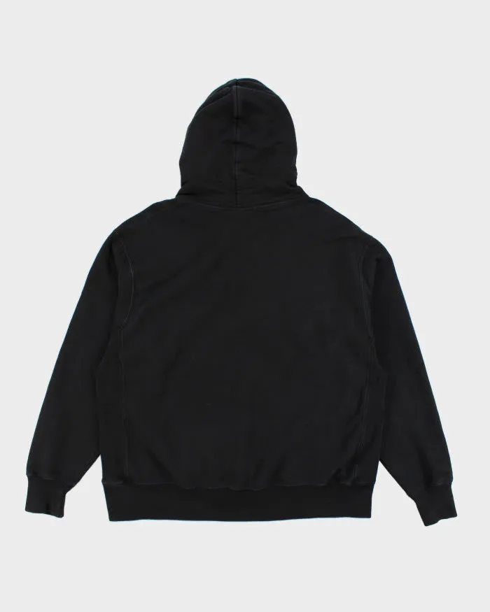 00s Champion Black Reverse Weave Hoodie - XL