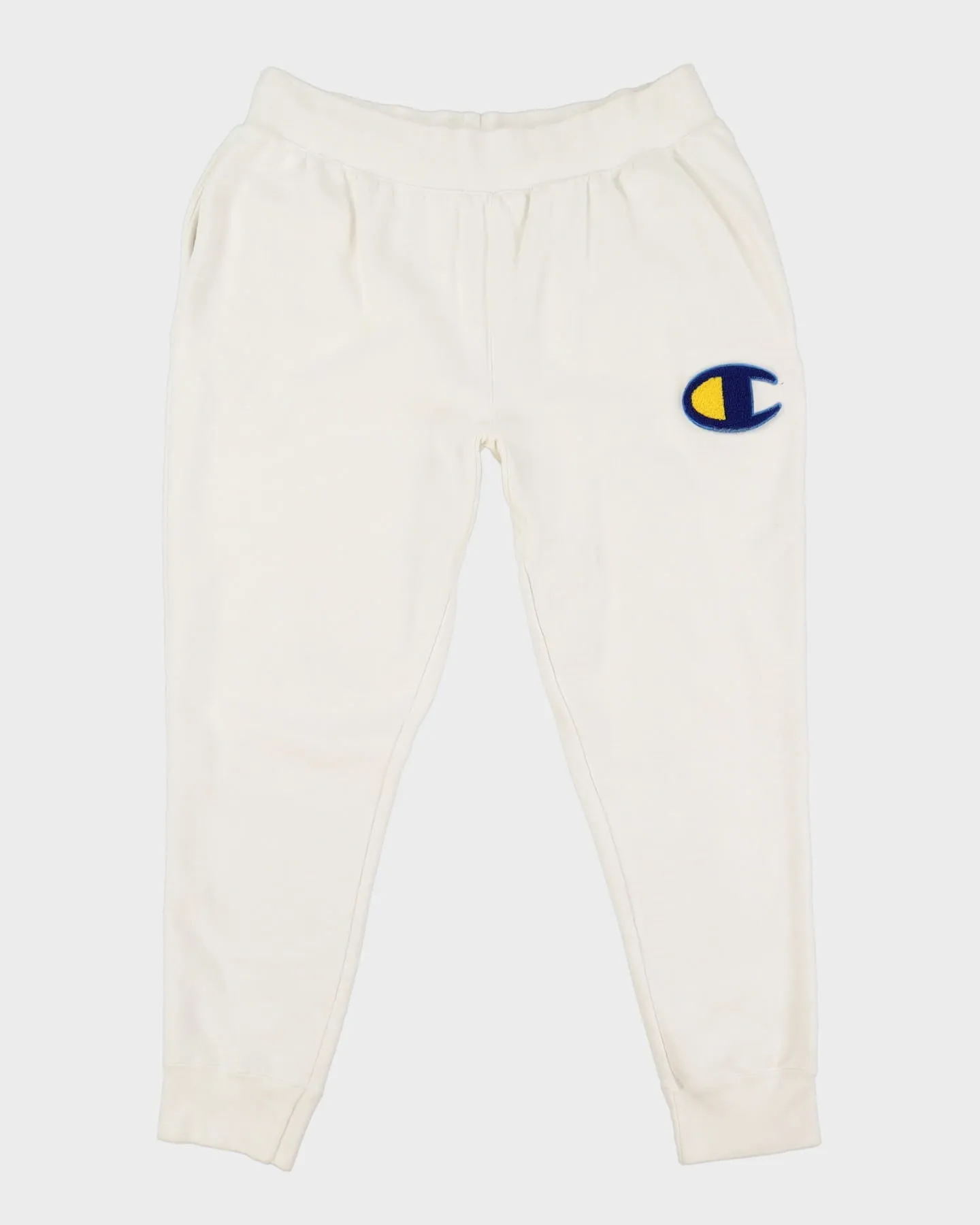 00s Champion Reverse Weave White Tracksuit Bottoms - XXL