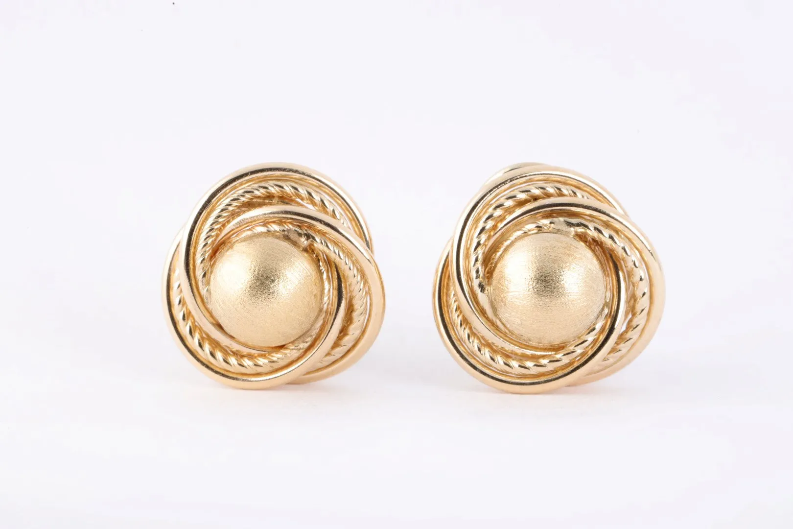 14k Yellow Gold Ball & Knot Earrings (4.77g.)