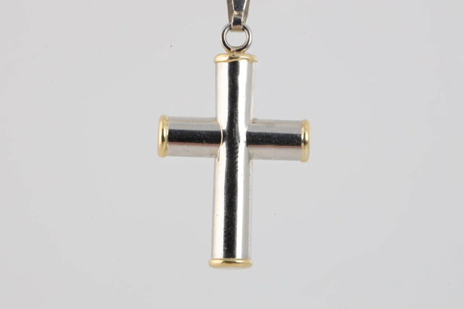 20'' 18k & 950 Platinum Snake Chain Cross Pendant Necklace (6.41g.)