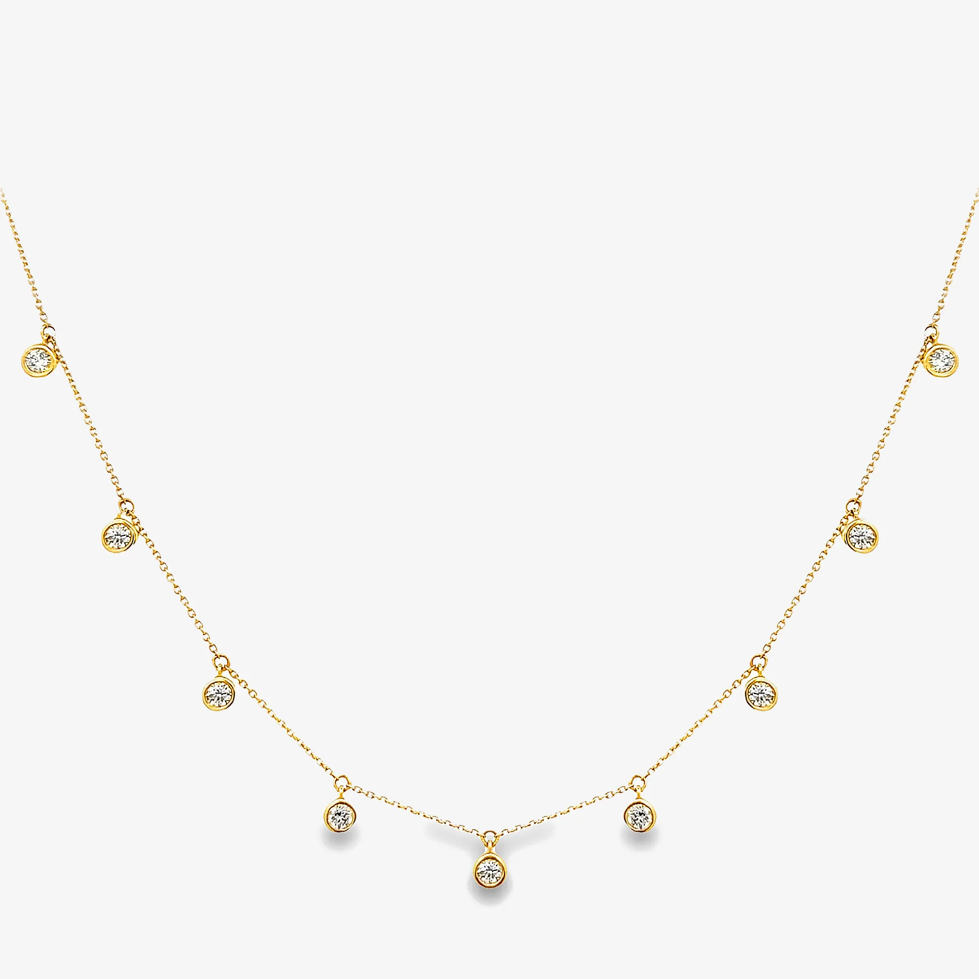 9 Drops By The Yard 0.65CT Diamond Necklace