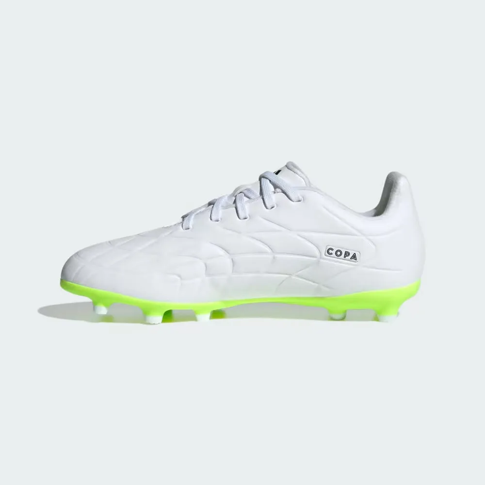 Adidas Copa Pure II.3 FG Jnr Football Boots (White/Black/Lucid Lemon)