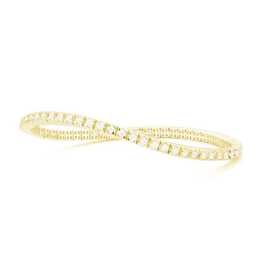 AFJ Diamond Collection - Diamond Flexible Bracelet, 18k Yellow Gold