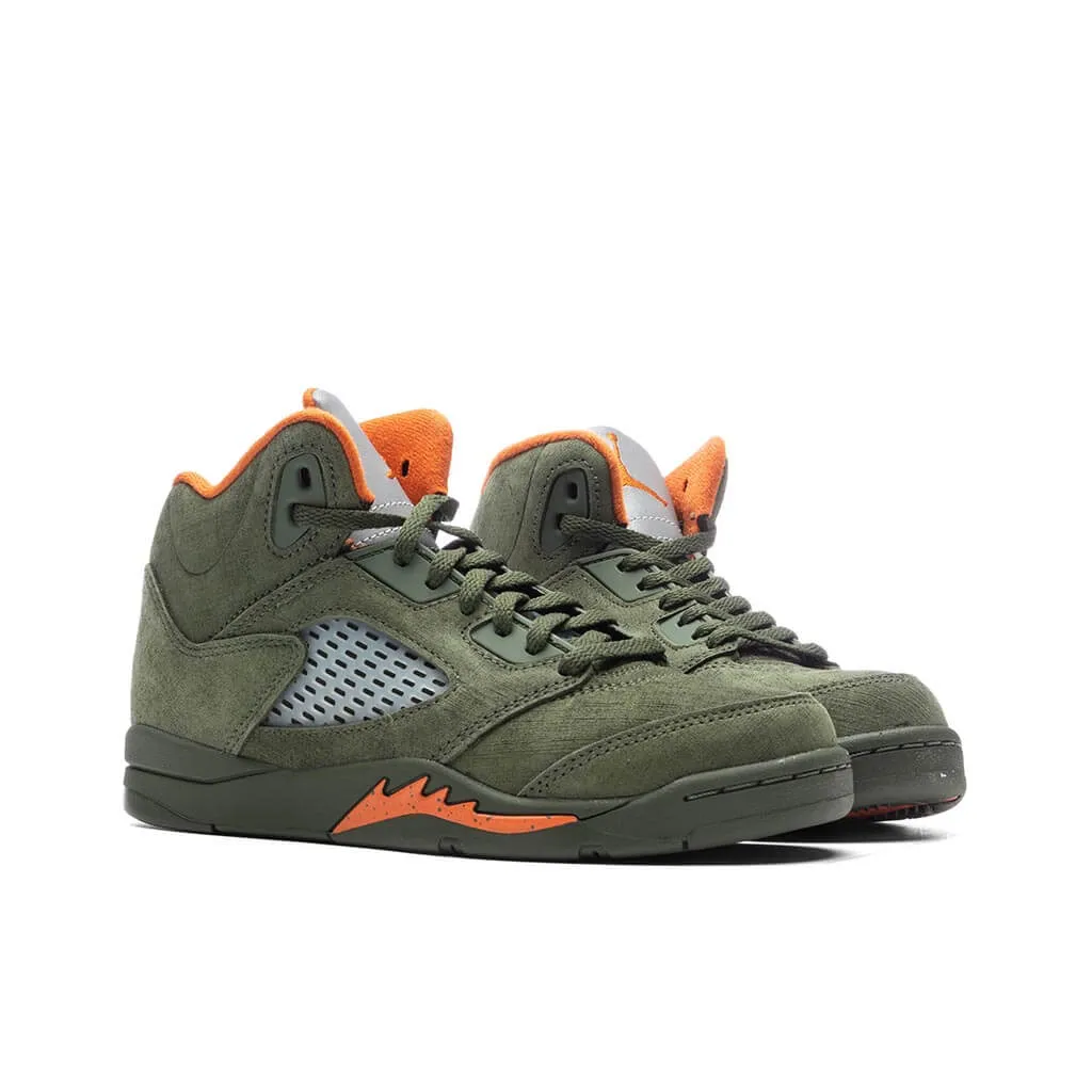 Air Jordan 5 Retro 'Olive' (PS) - Army Olive/Solar Orange