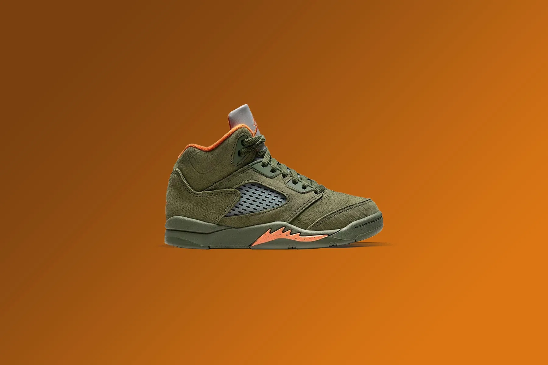 Air Jordan 5 Retro 'Olive' (PS) - Army Olive/Solar Orange