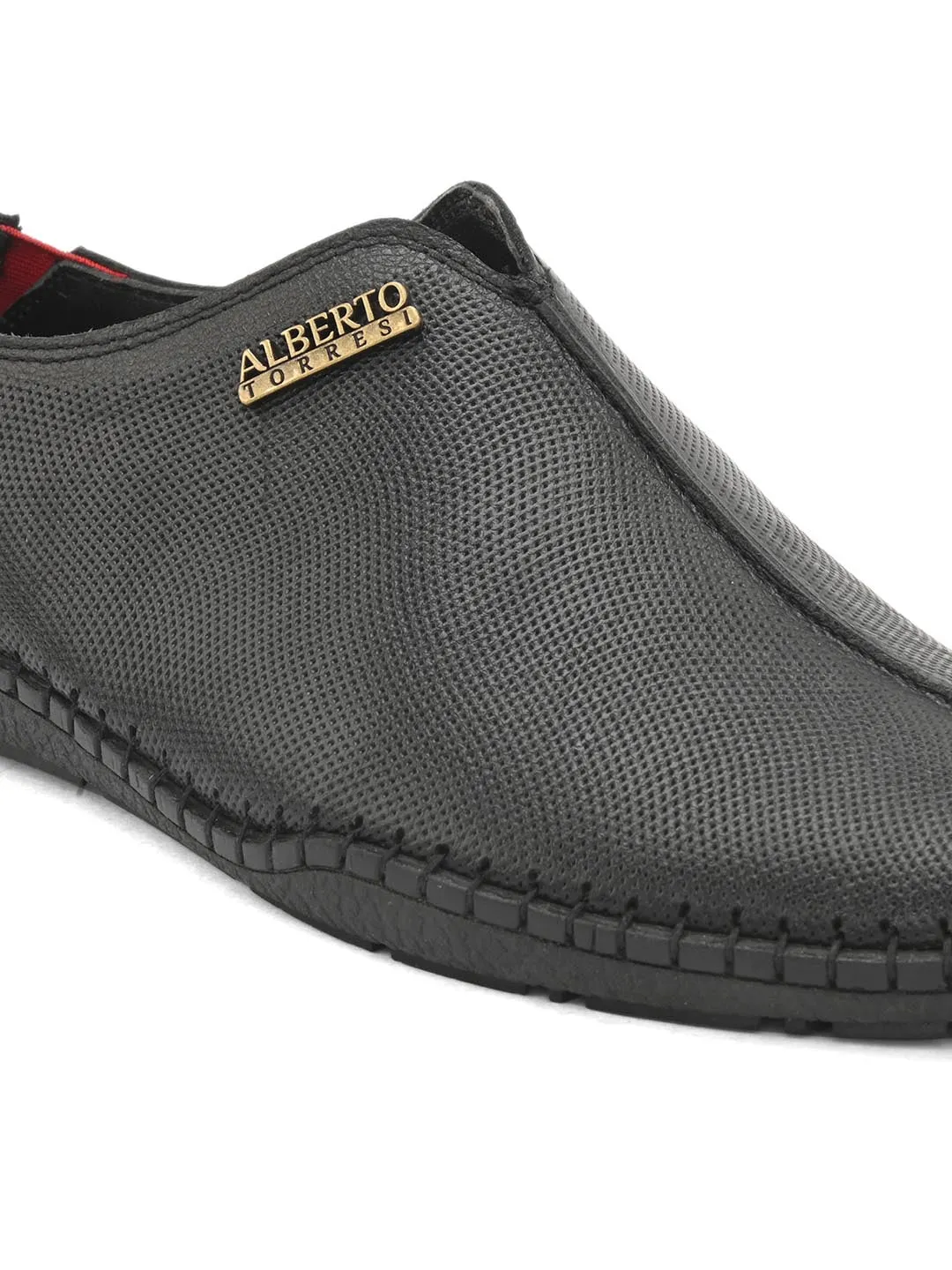 Alberto Torresi Genuine Mild Leather Ethnic Casual Flexible Swing Shoe Loafer Hand Stitched With PU Footbed And Leather Lining  For Men