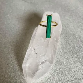 Amoli Malachite Bar Ring