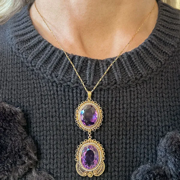 Antique Amethyst Necklace