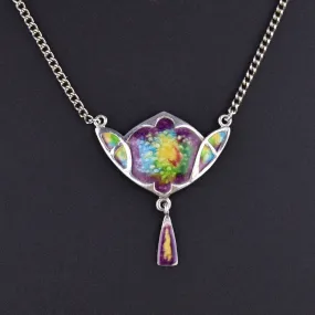 Art Nouveau Charles Horner Style Enamel Necklace