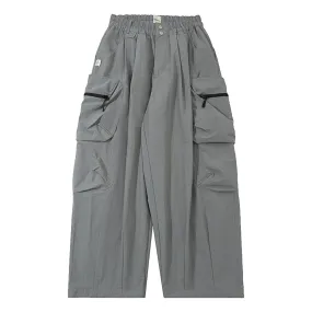 A[S]USL NYLON SQUARE POCKET PANTS-GREY