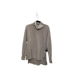 Athletic Top Long Sleeve Collar By Champion In Taupe, Size: L