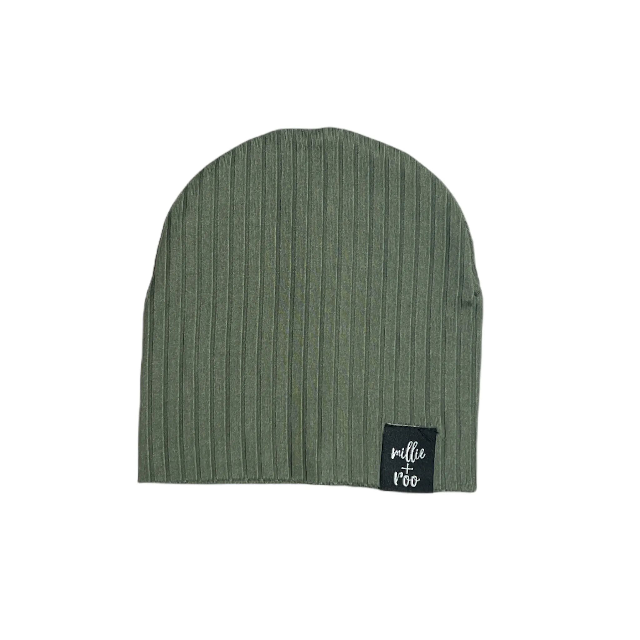 BEANIE- Vintage Olive Chunky Rib