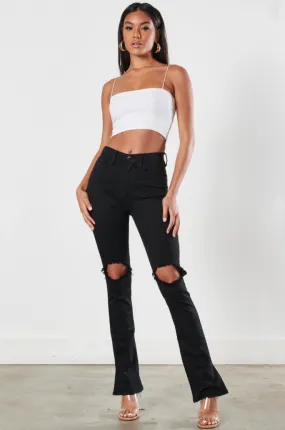 Billie Distressed Bootcut Jeans