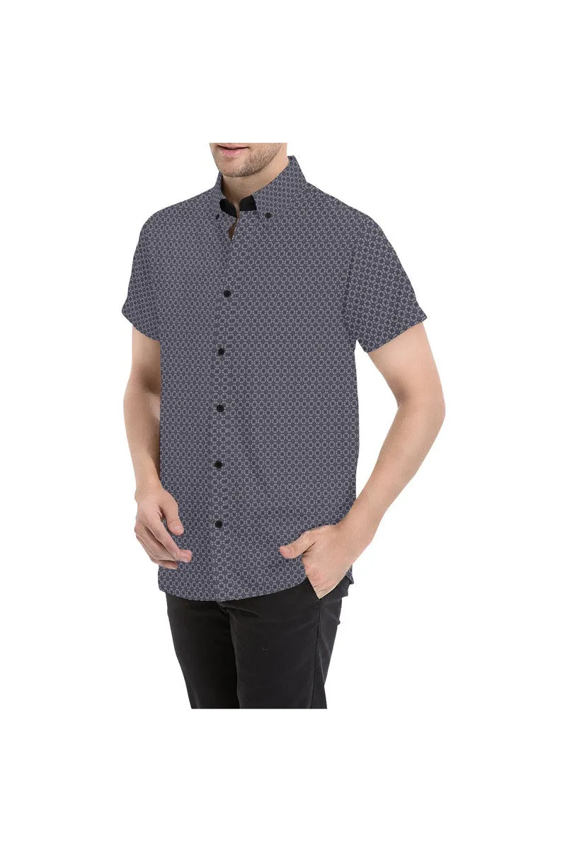 Blue Smoke Men's All Over Print Short Sleeve Shirt (Model T53)