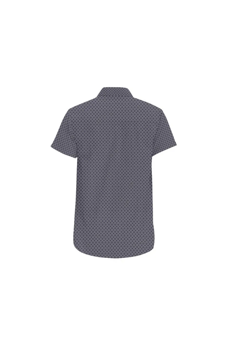 Blue Smoke Men's All Over Print Short Sleeve Shirt (Model T53)