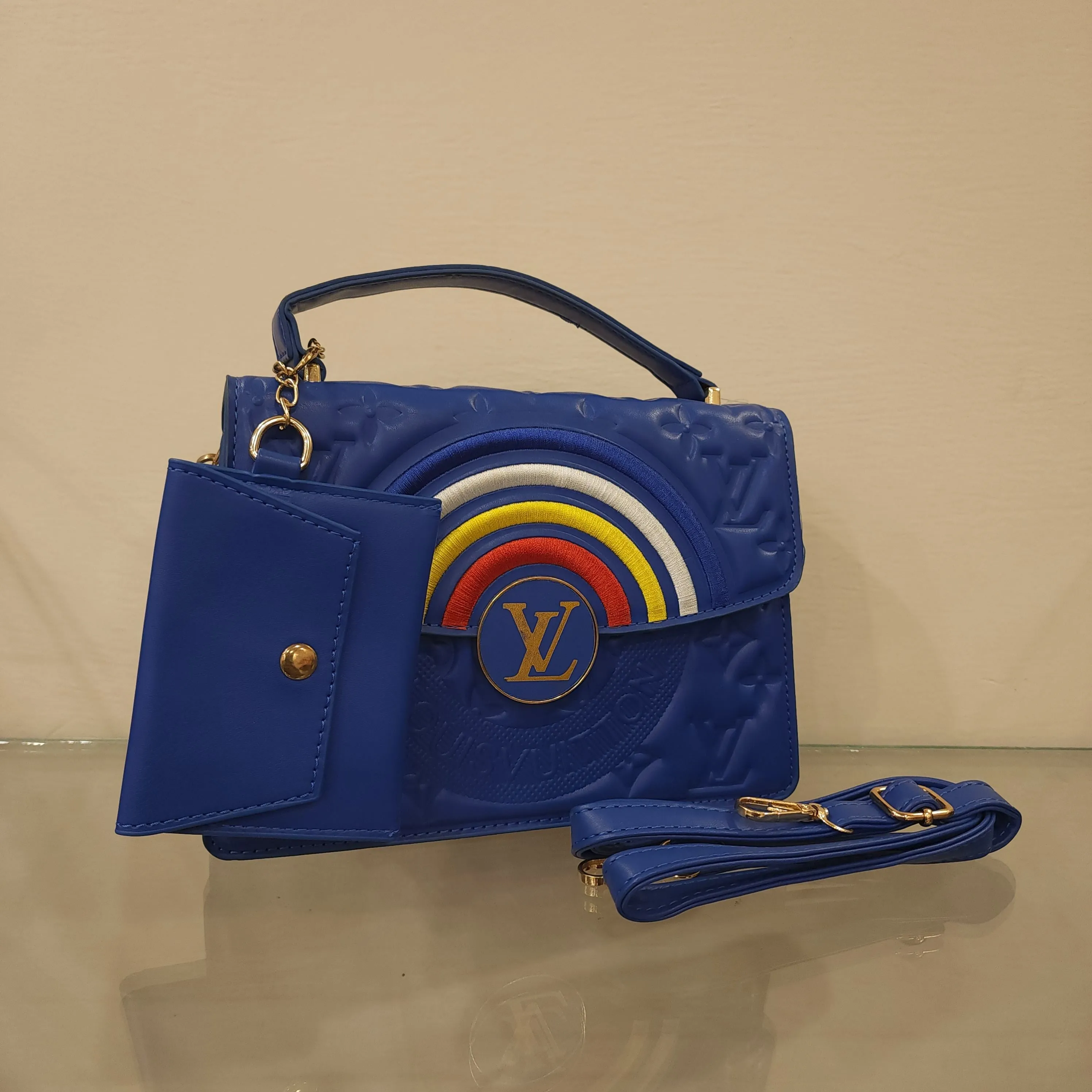 Blue Two Pcs handbag Set