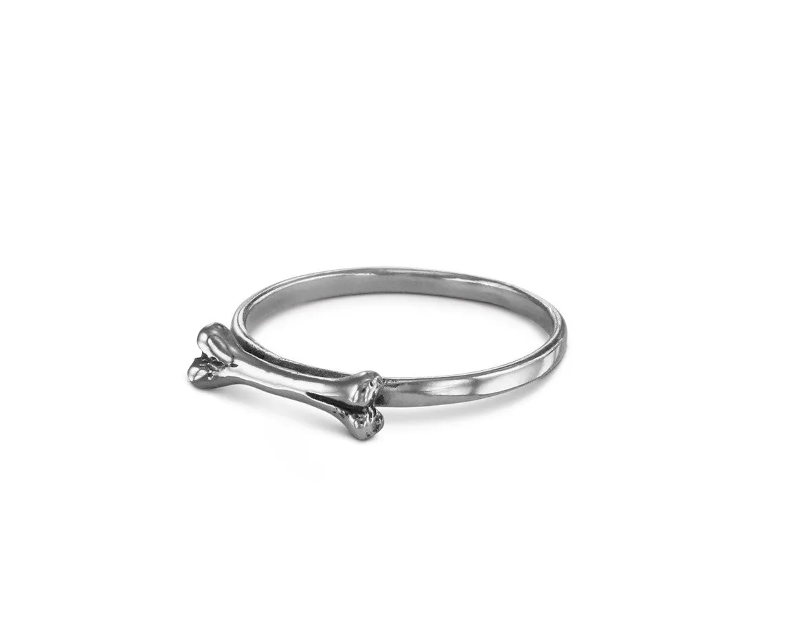 Bone Stacking Ring - Silver