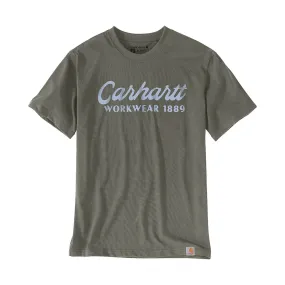 Carhartt Men's Loose Fit Heavyweight Short Sleeve Outlast Graphic T Shirt - Dusty Olive