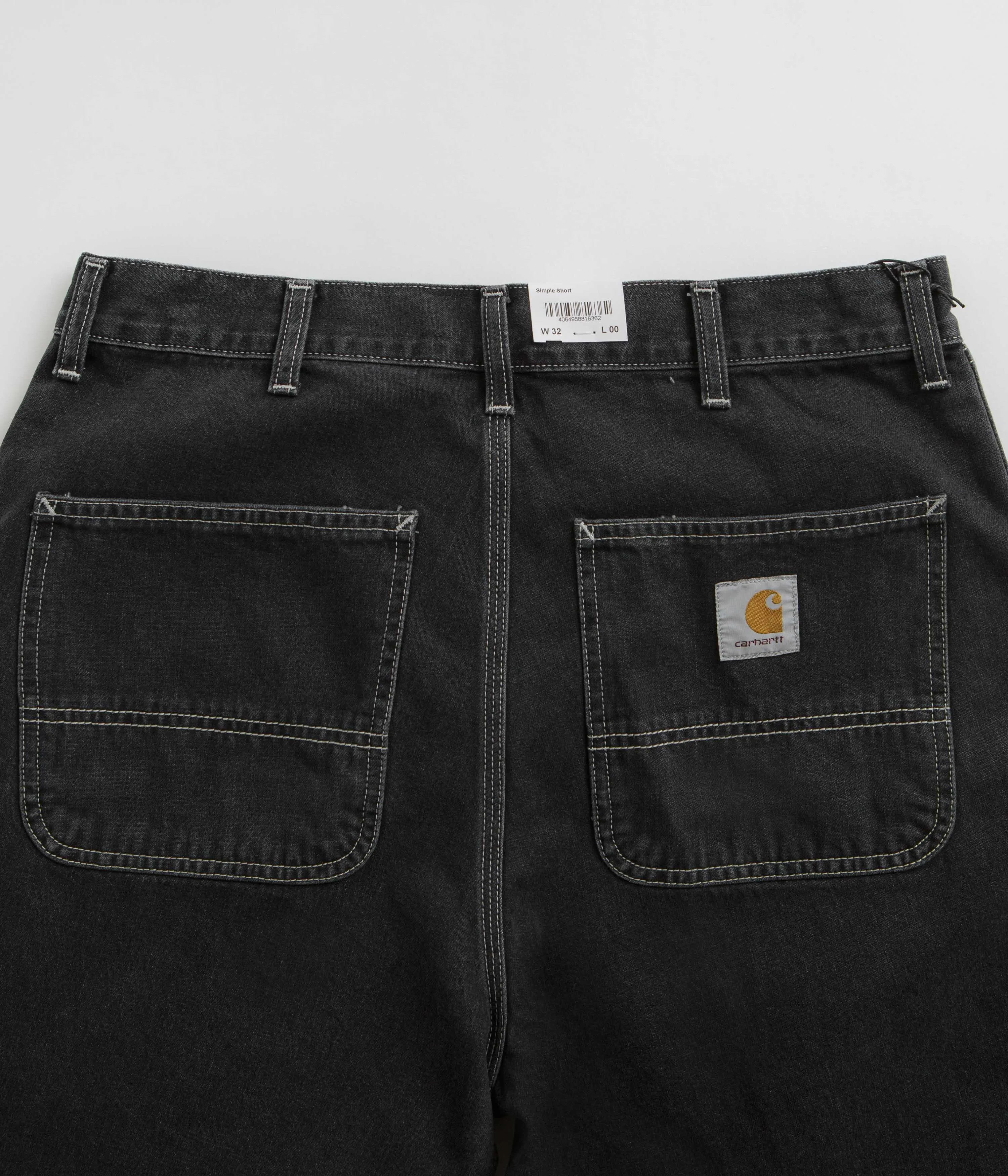 Carhartt Simple Shorts - Heavy Stone Washed Black