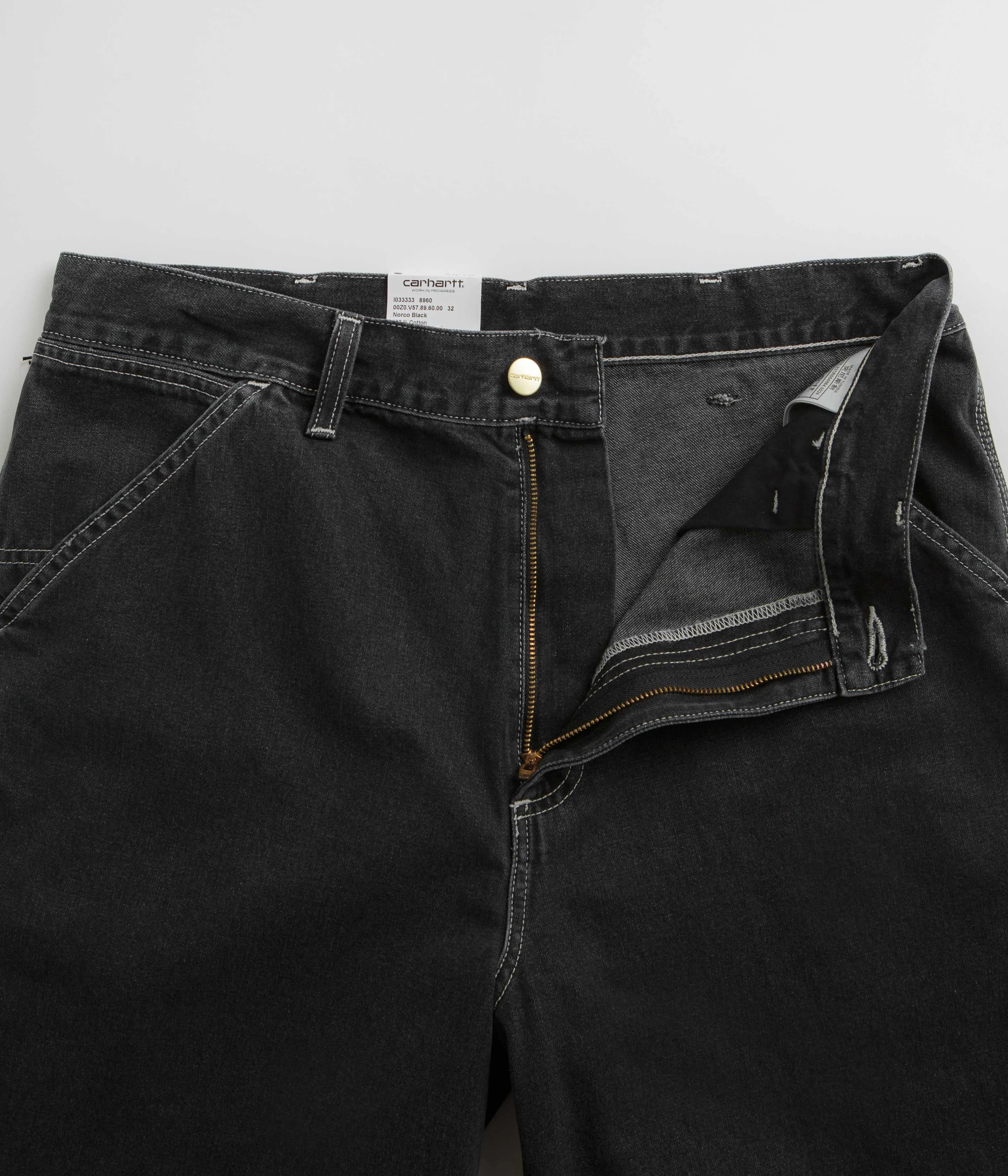 Carhartt Simple Shorts - Heavy Stone Washed Black