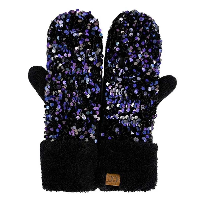 C.C Sequin Mittens