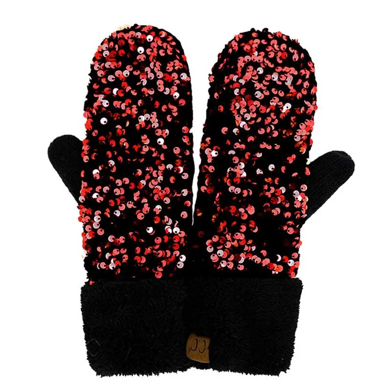 C.C Sequin Mittens