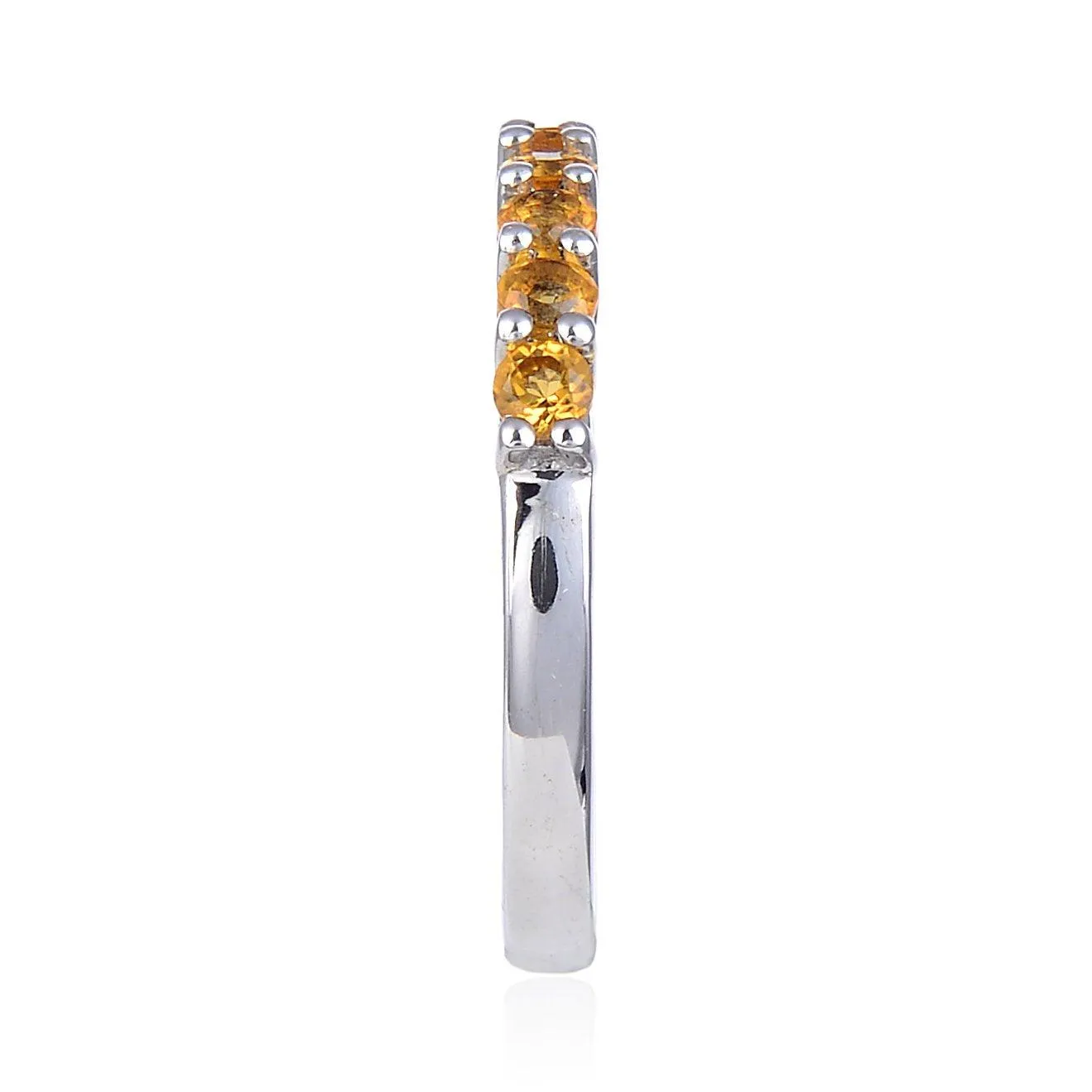 Citrine Half Eternity Ring