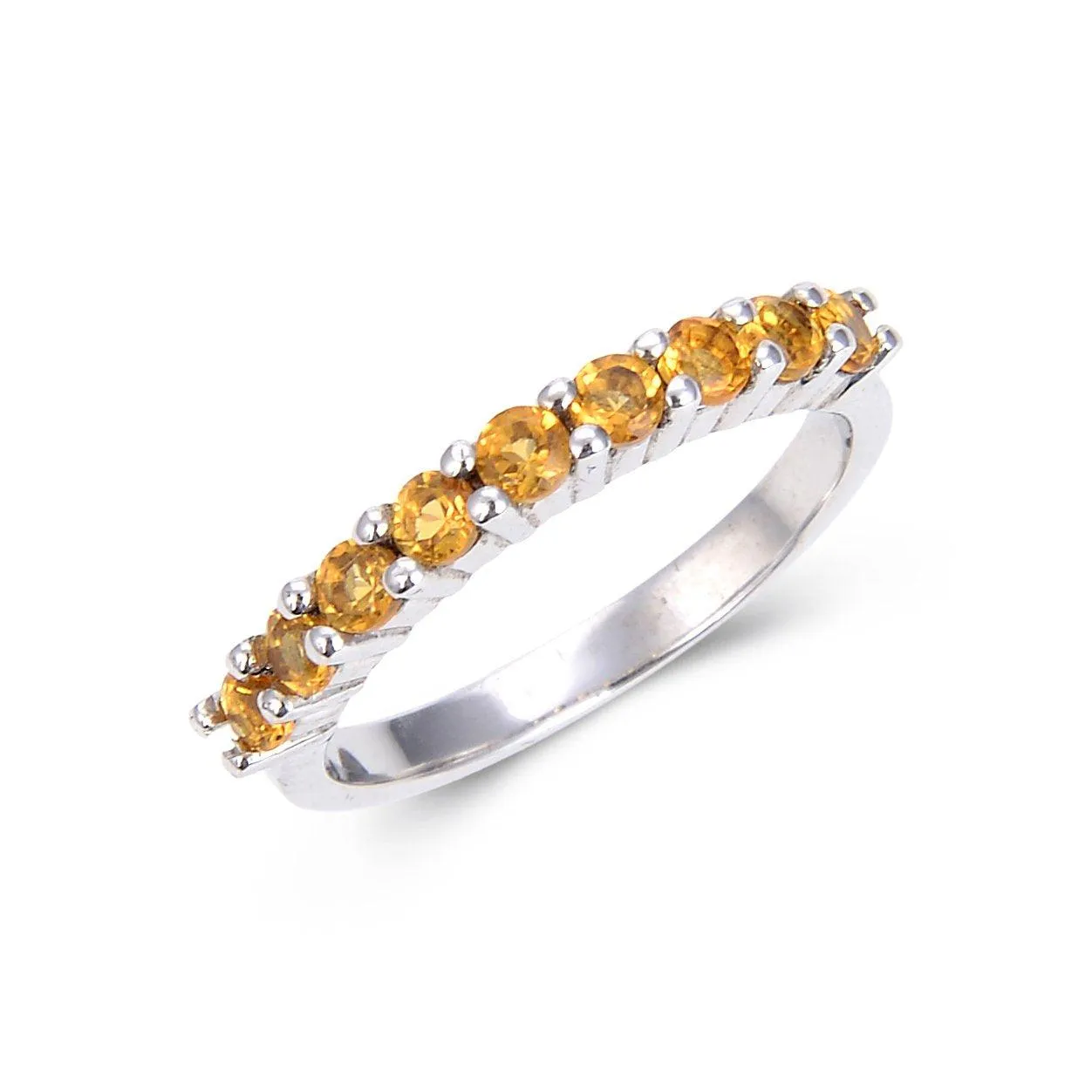 Citrine Half Eternity Ring