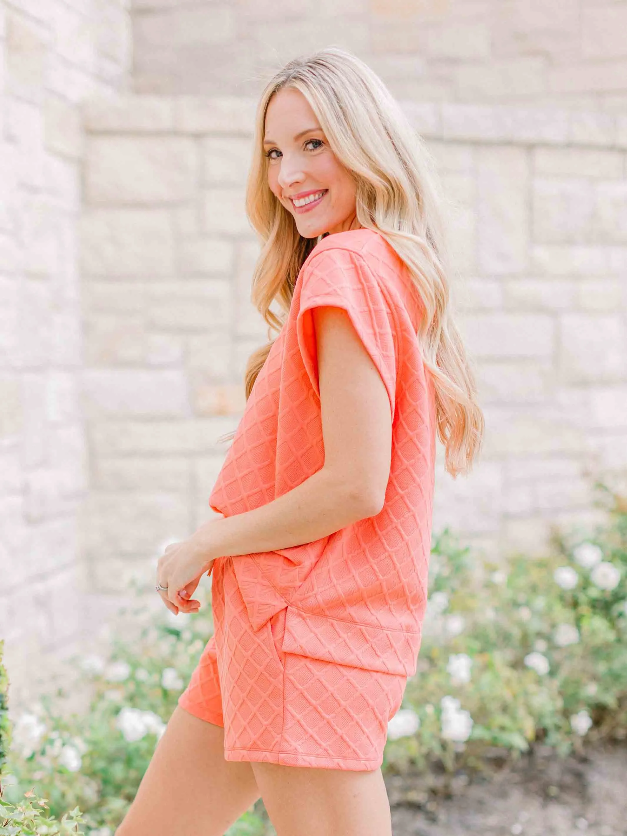 Claire Top | Coral