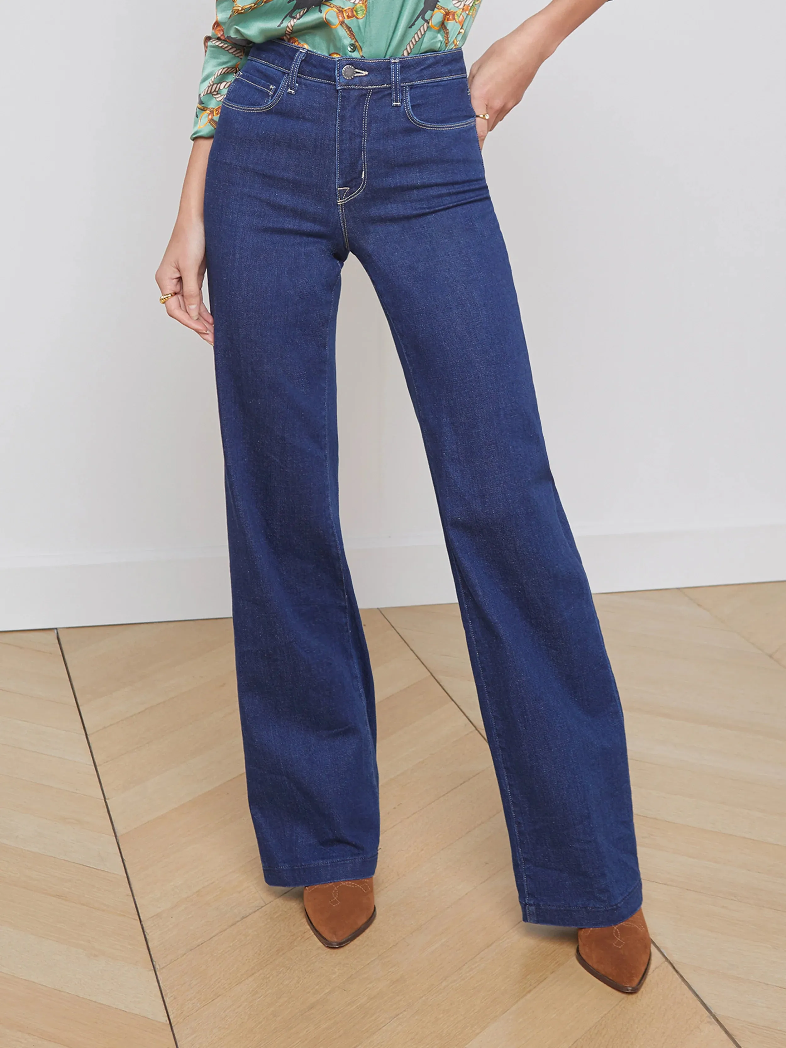 CLAYTON HIGH RISE WIDE LEG JEAN (TUSTIN) - L'AGENCE