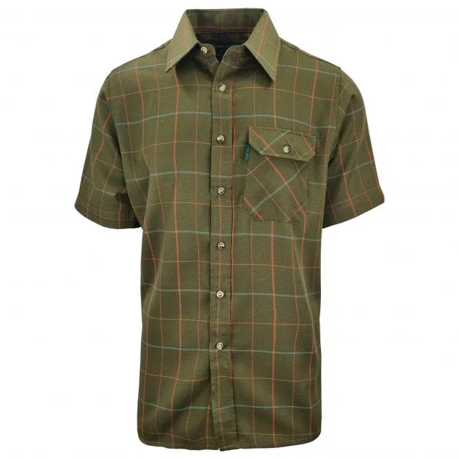 Country Classics Mens Short Sleeve Check Shirt - Chatsworth Green