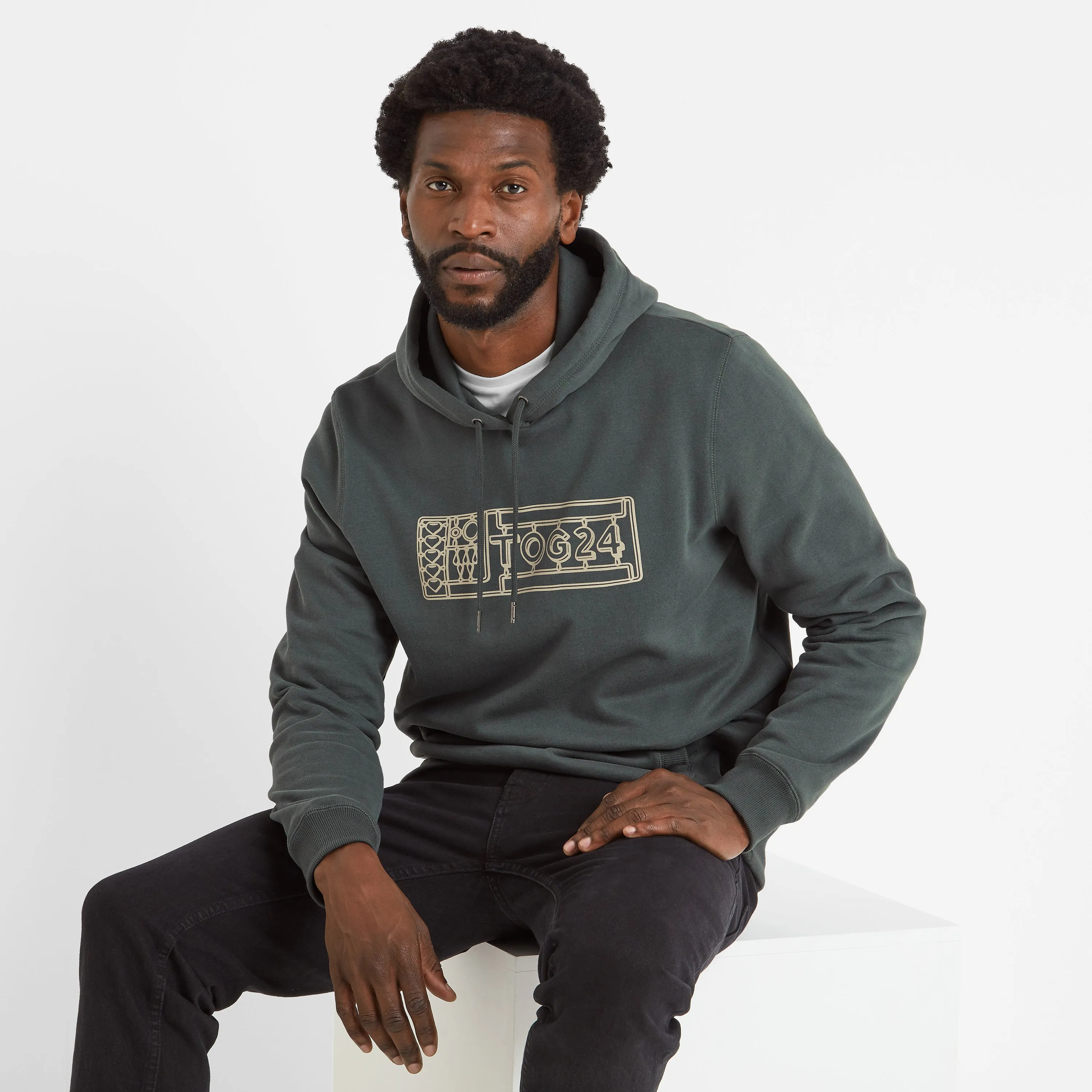 Crandon Mens Overhead Hoody - Pine Green