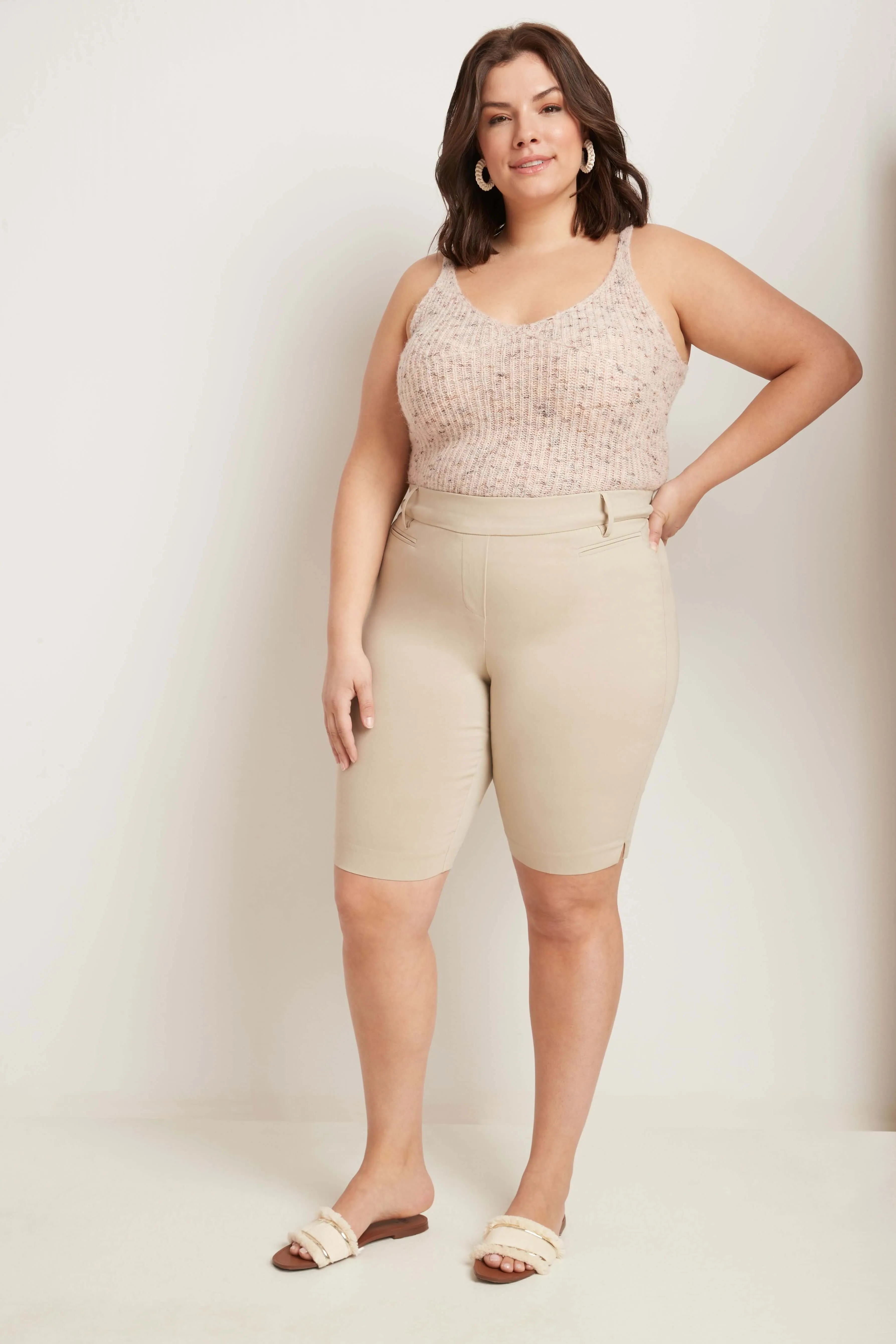 Curvy Pull-on 12” City Shorts with Tummy Control