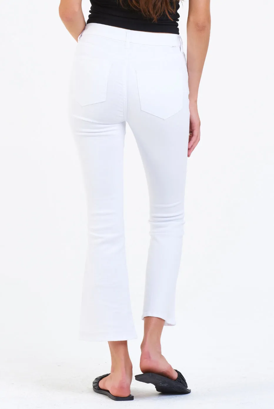 Dear John Jeanne High Rise Flare Jeans Optic White