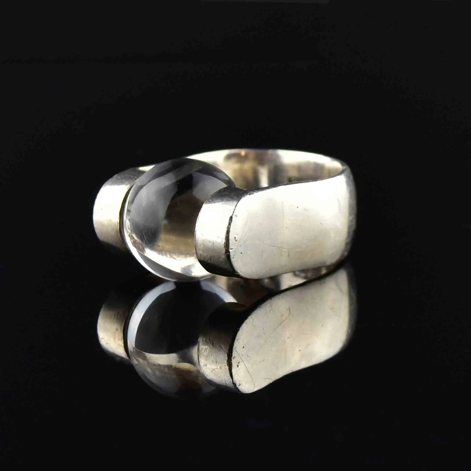 DEPOSIT Sterling Silver Pools of Light Spinner Ring