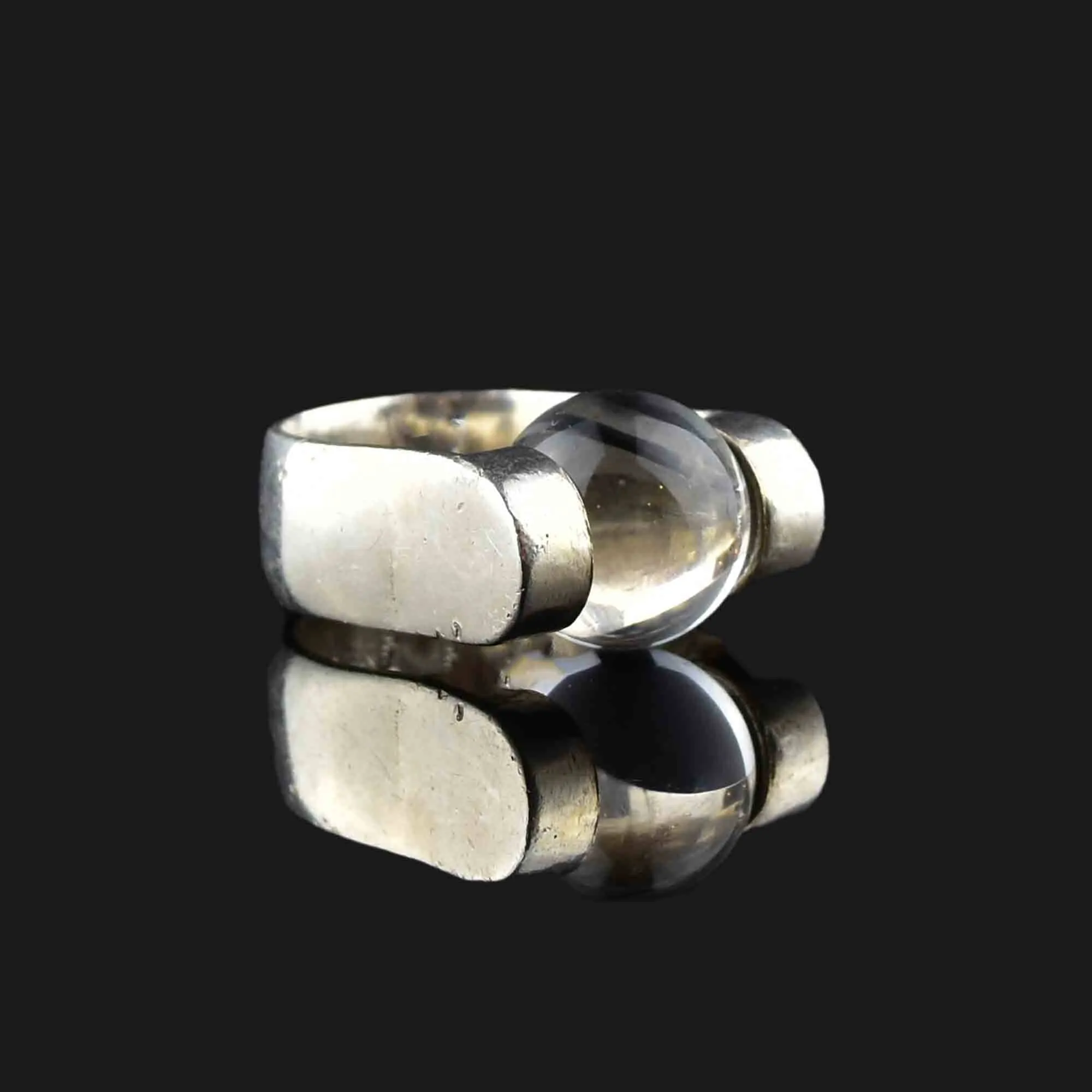 DEPOSIT Sterling Silver Pools of Light Spinner Ring