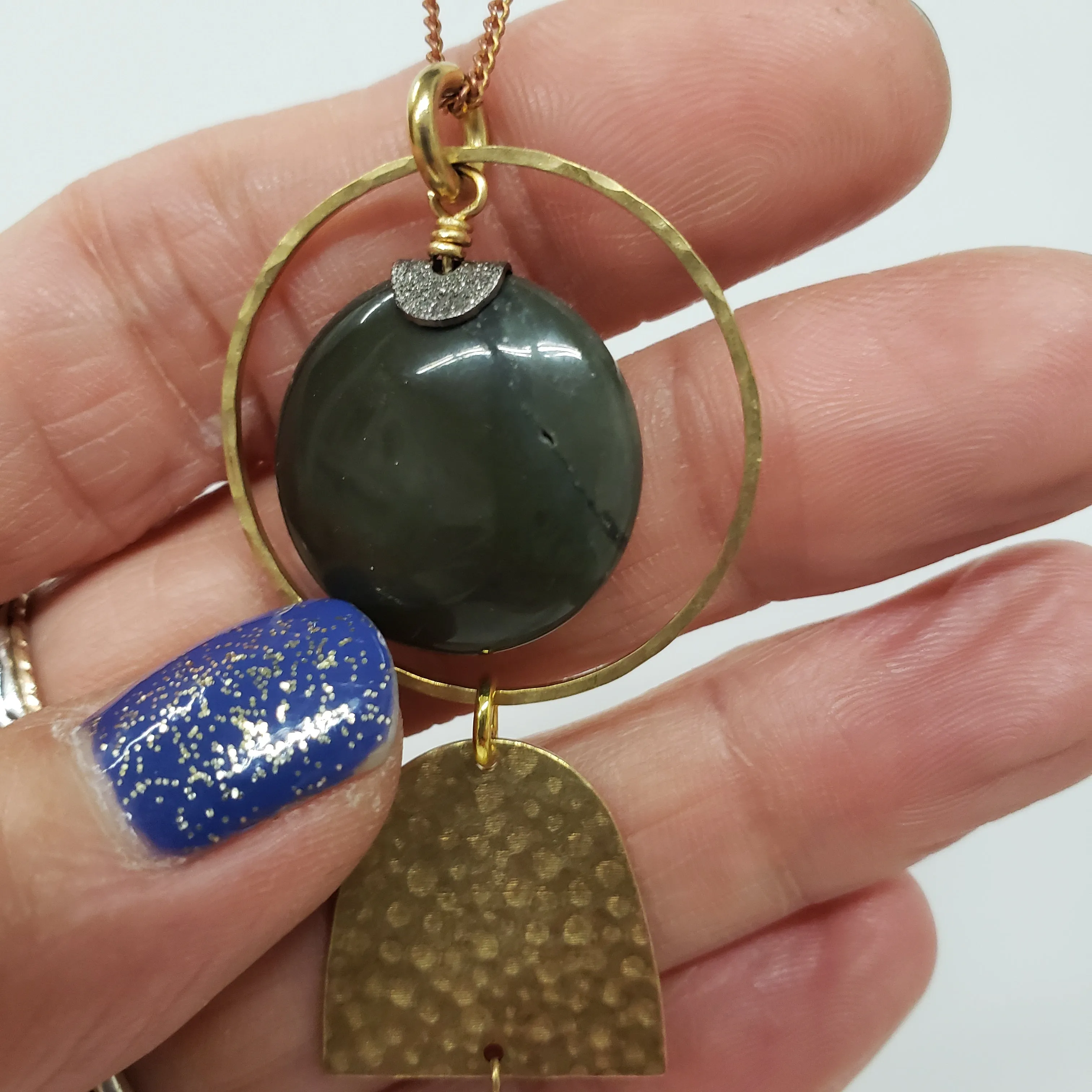 Domed Tassel - Ocean Jasper