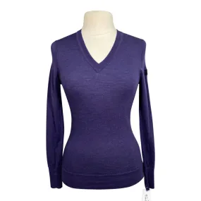 Dover Saddlery Perfect V-Neck Sweater in Purple - Women's Small