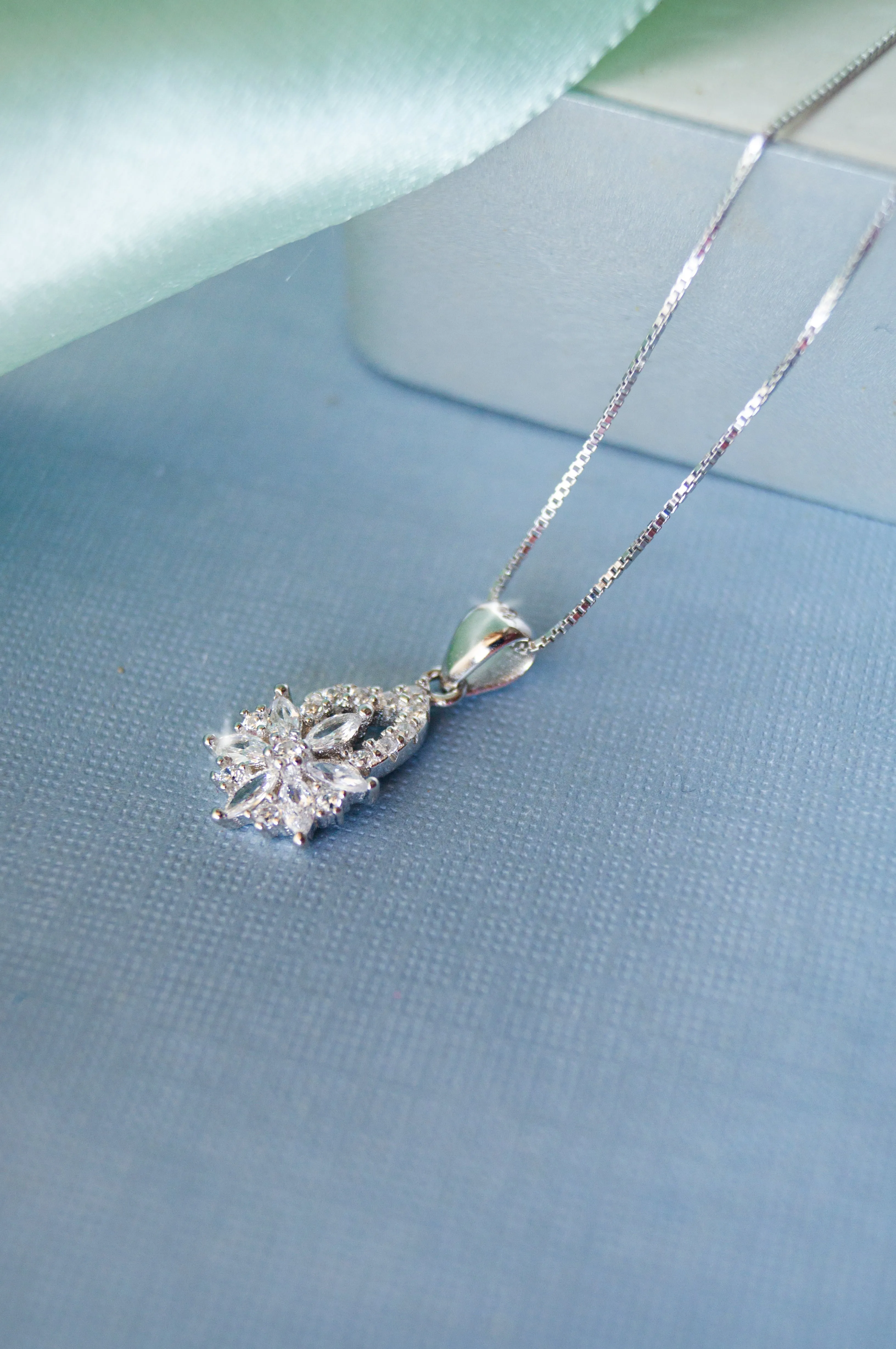 Eclectic Floral Sterling Silver Pendant Set