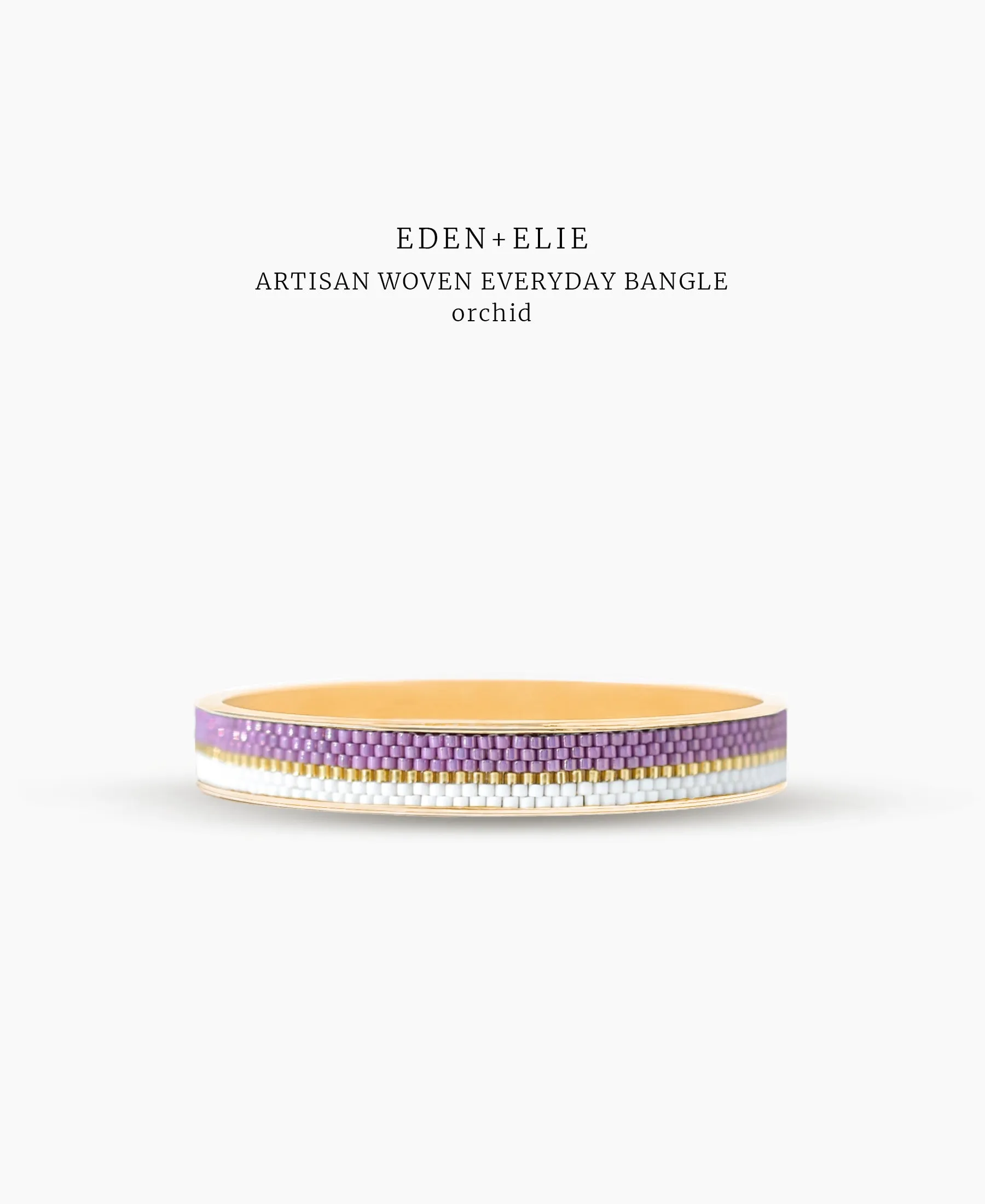 EDEN   ELIE Everyday gold narrow bangle - orchid