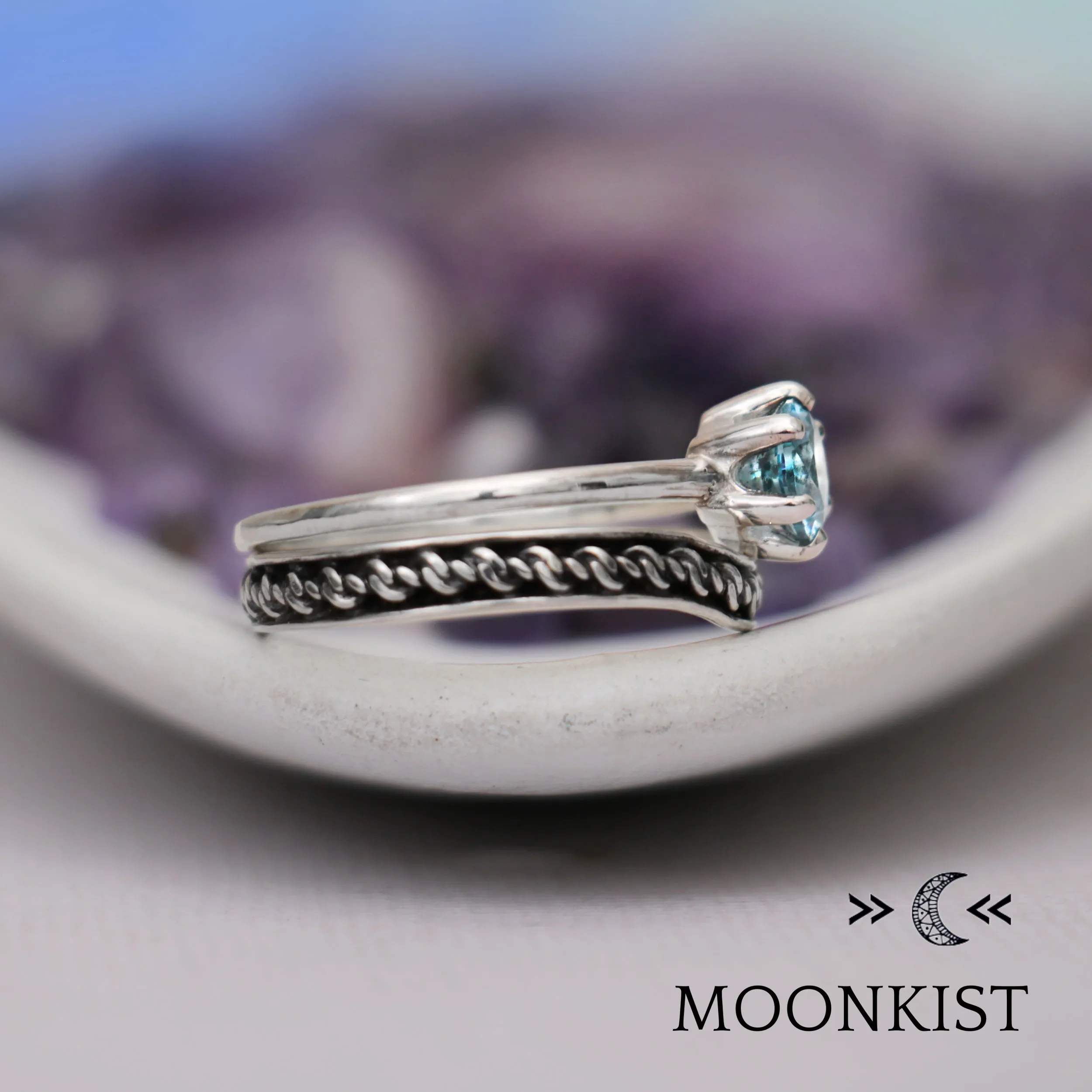 Eternity Trinity Knot Engagement Ring Set | Moonkist Designs