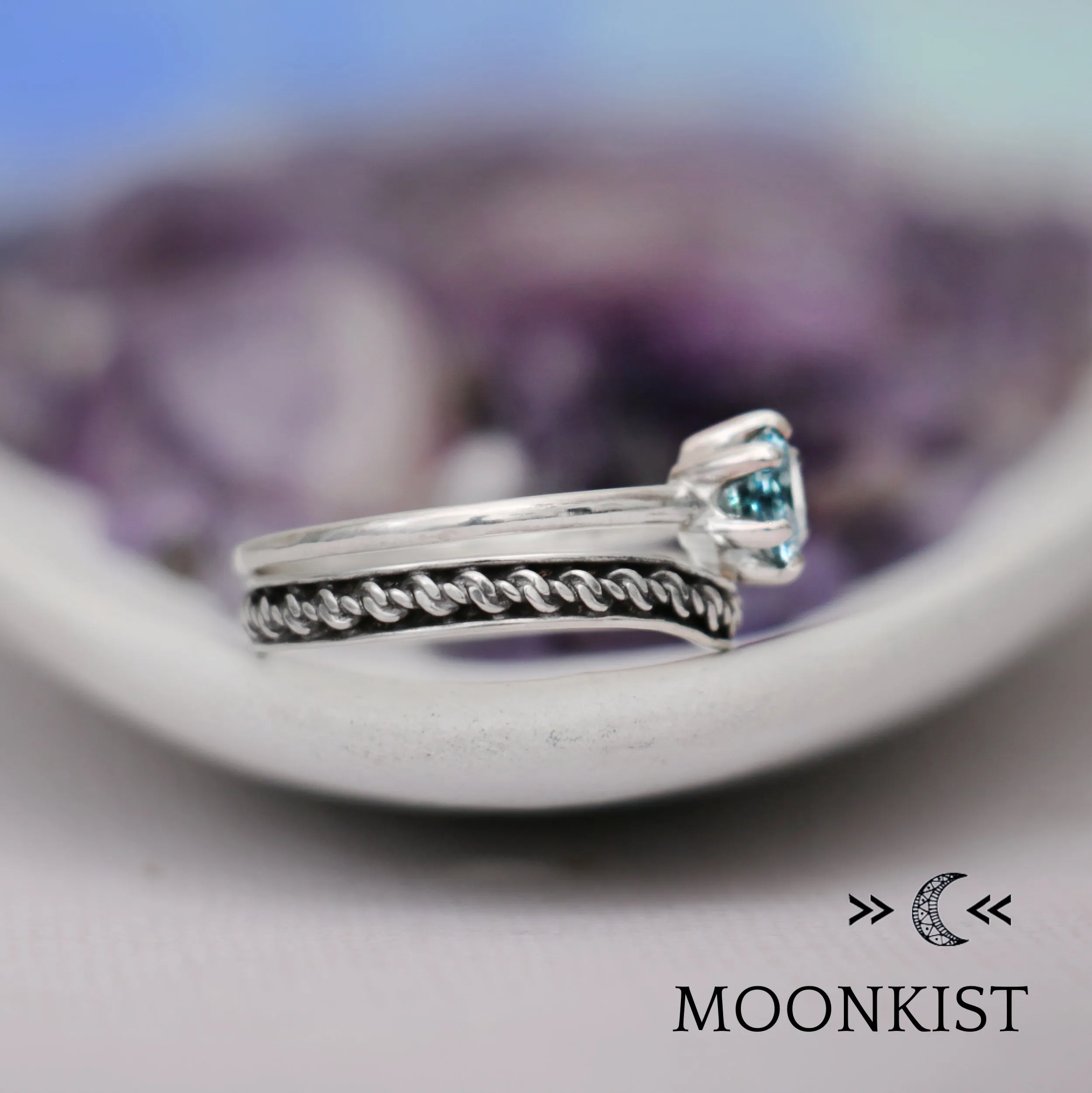 Eternity Trinity Knot Engagement Ring Set | Moonkist Designs