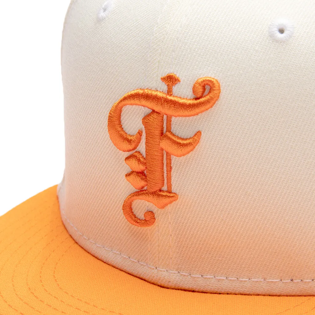 Feature x New Era OE Fitted Cap - Off-White/Dim Orange