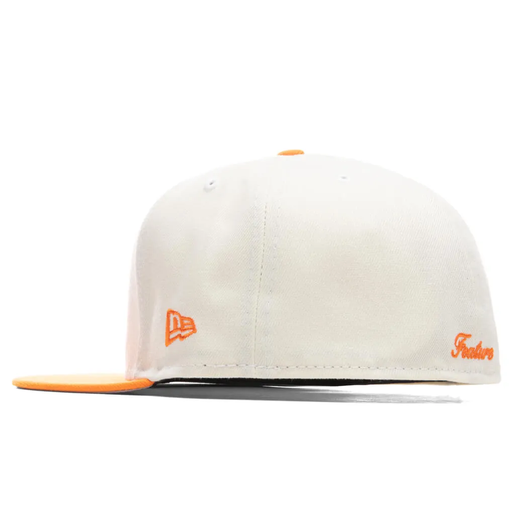 Feature x New Era OE Fitted Cap - Off-White/Dim Orange