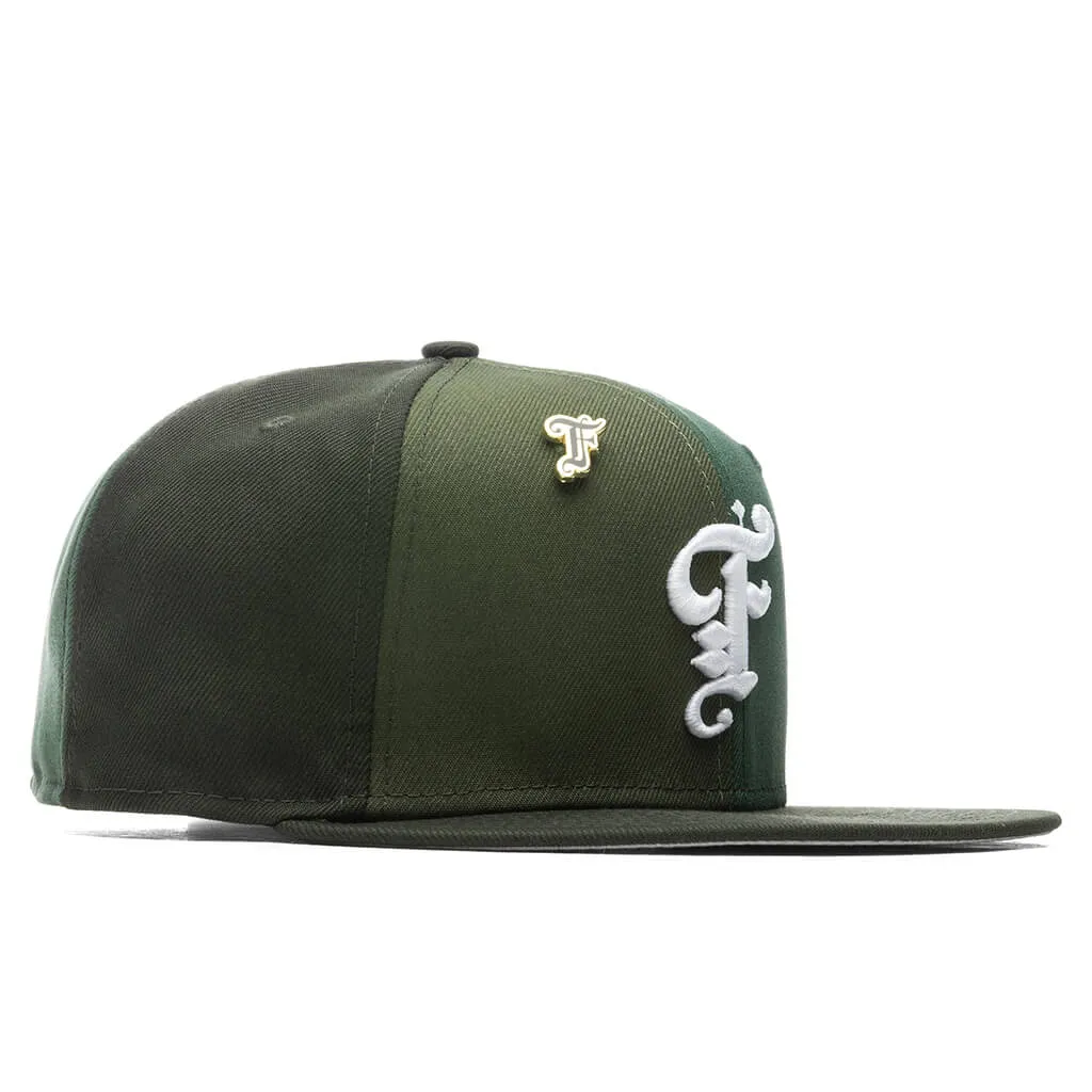 Feature x New Era Old English F Fitted "Multi Panel" - Green