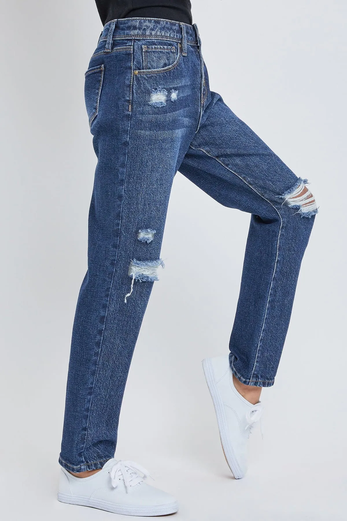 Girls Selena Dream Button Fly Straight Leg Hybrid Jeans