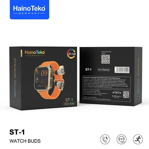 Haino Teko Watch Buds ST-1 with AMOLED Display (Watch   Earbuds)