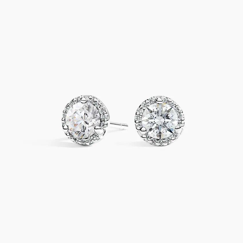 Halo Diamond Stud Earrings (Setting Only) - DC006