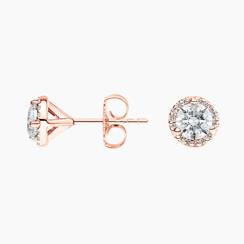 Halo Diamond Stud Earrings (Setting Only) - DC006