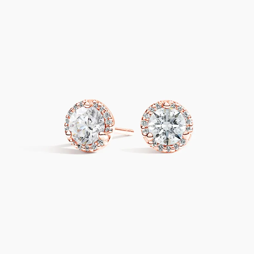 Halo Diamond Stud Earrings (Setting Only) - DC006